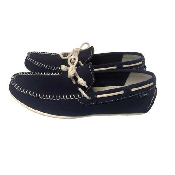 Cole Haan Other - Cole Haan Boothbay Men’s Driving Loafers Navy Canvas Size 8M